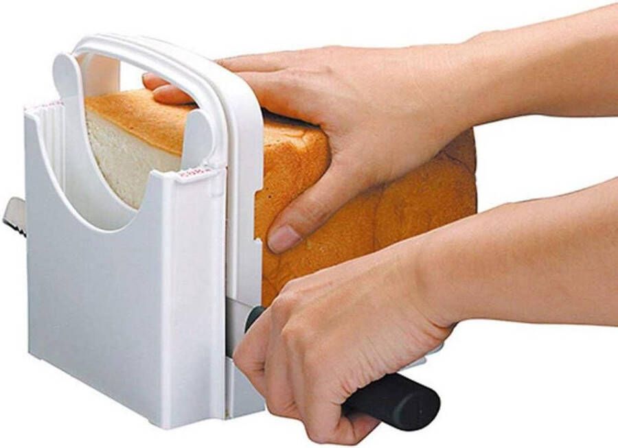 Allecto Plus Brood Snijder met Verstelbare Snijder voor Perfecte Sneden Opvouwbaar en Gemakkelijk in Gebruik