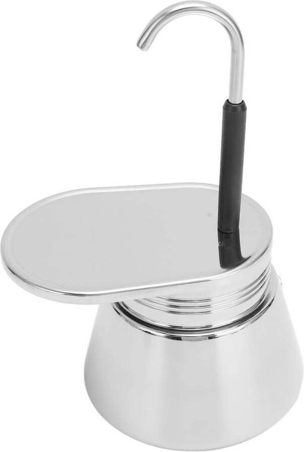 Allecto plus Draagbaar Roestvrij Staal Mokka Koffiezetapparaat Klassiek Ontwerp Thuiskantoor en Camping Eenvoudig te Bedienen 50 ml