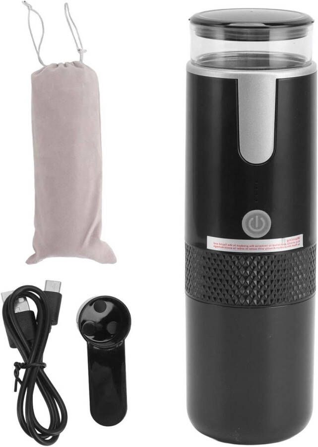 Allecto Plus Draagbare Koffiemachine voor Camping Capsule-espressomaker Druk-espressomachine Geschikt voor K Cup-capsules en Gemalen Koffie Handmatig Bediend Handkoffiezetapparaat Draagbare Koffiezetter