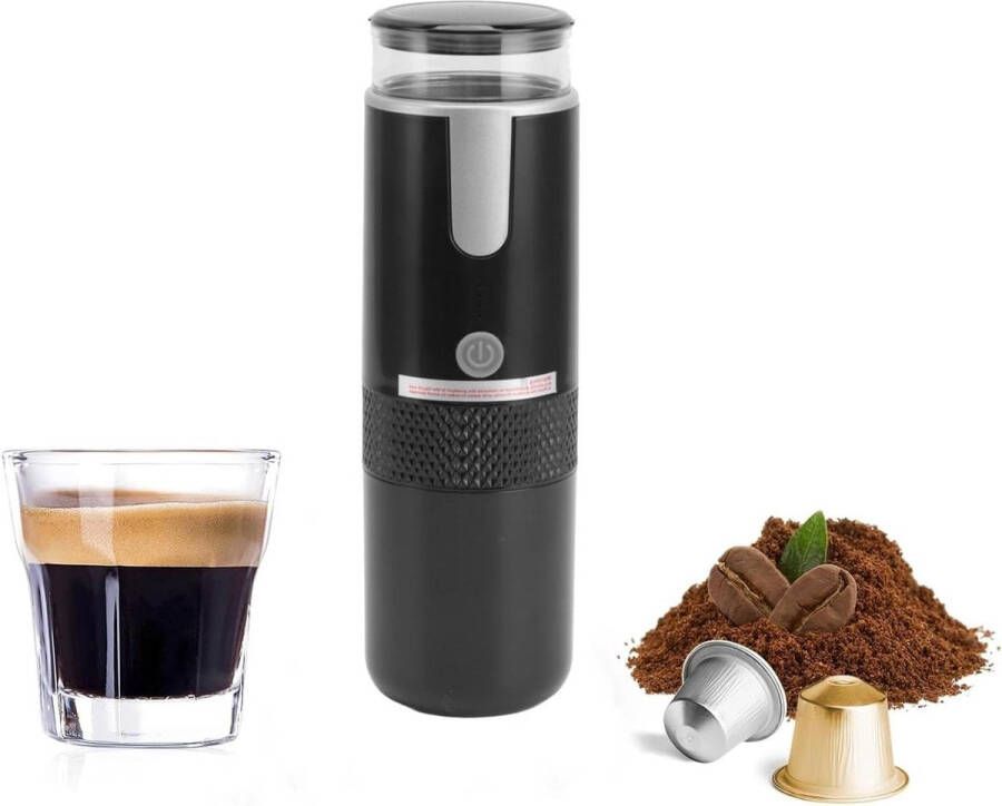 Allecto Plus Draagbare Koffiezetapparaat Capsules Machine voor Reizen met Poeder Container en Handleiding