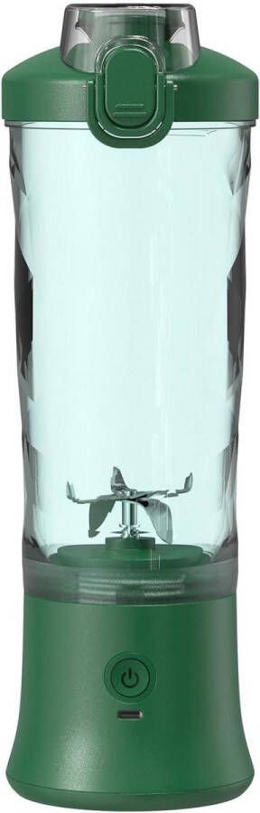 Allecto Plus Elektrische Blender voor Persoonlijke Maat Sappen en Groenten Draadloos Verdikte Cup Diamantvorm 6 Blades Groen