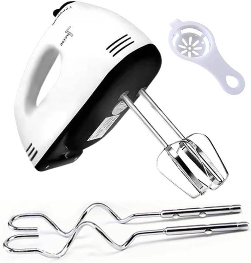 Allecto Plus Elektrische handmixer 7 standen met turbinefunctie 260 W Inclusief 2 gardes 2 roerstaafjes en 2 eiwitscheiders