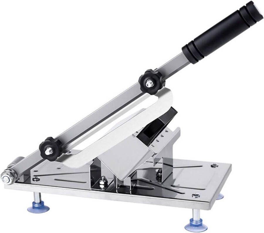 Allecto Plus Handmatige vleessnijder van roestvrij staal voor diepvriesvlees ideaal voor het bereiden van stoofschotels snelle en efficiënte kooksessies