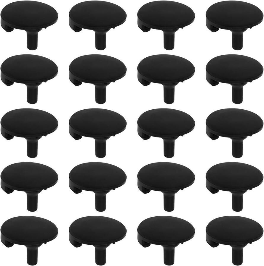Allecto Plus Luchtfriteuse siliconen hoekbeschermers Set van 20 Stuks Grill pads Beschermhoesjes Geschikt voor Cosori Dual Blaze Zwart Diameter 20mm