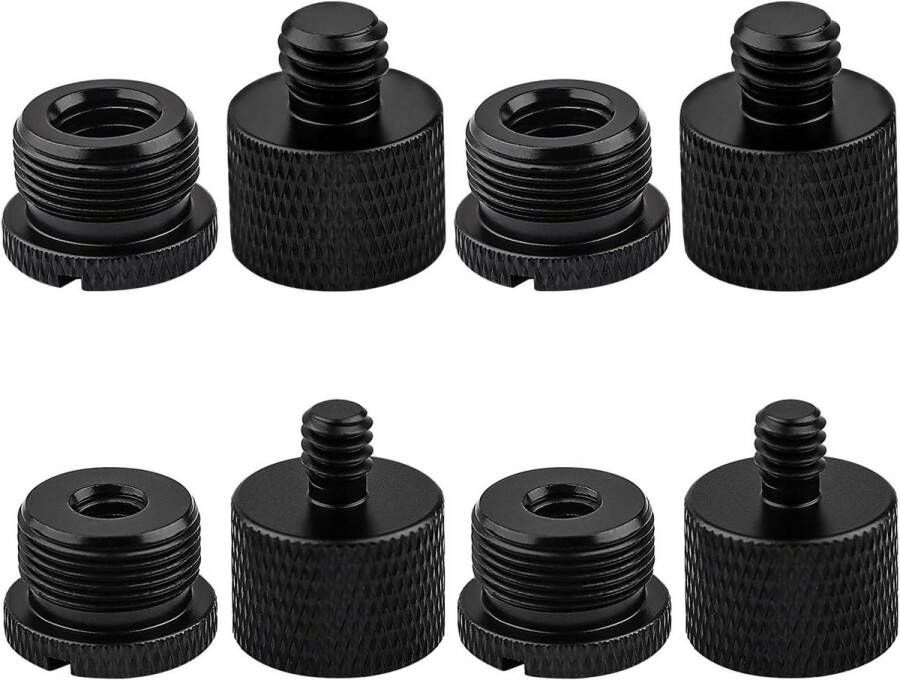 Allecto Plus Microfoonstandaard adapter set 5 8 naar 3 8 5 8 naar 1 4 8 stuks Voor statief