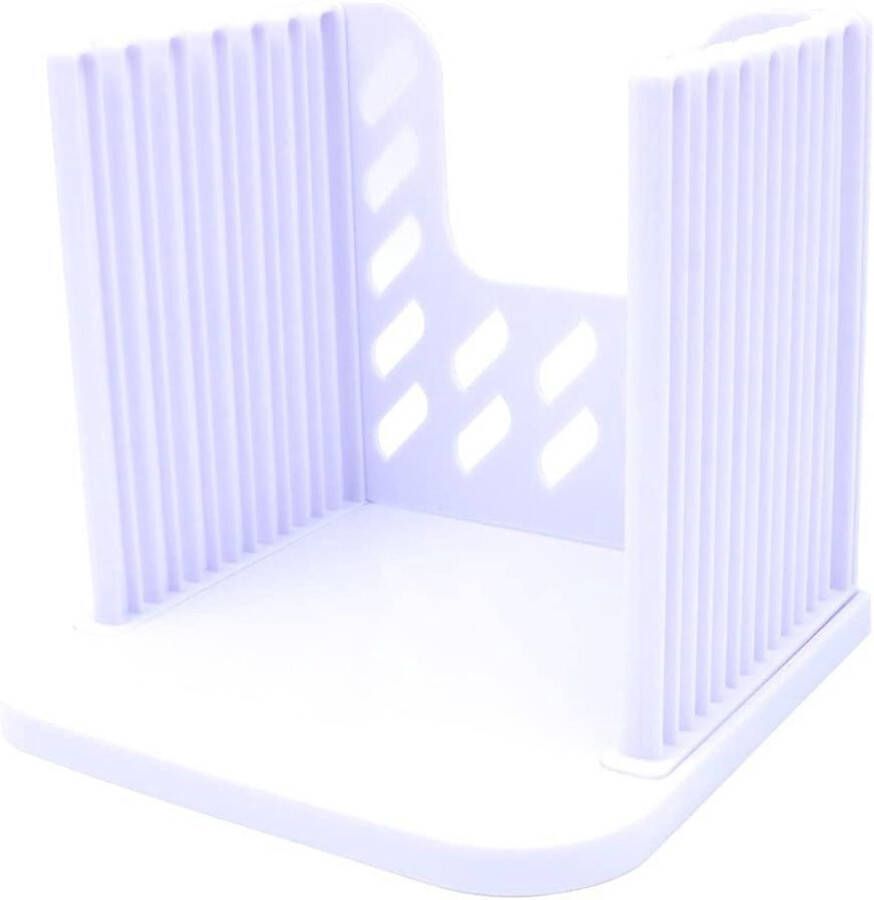 Allecto plus Opvouwbare en Verstelbare Broodsnijder voor Keuken Wit Handig Keukenaccessoire met Verstelbare Dikte Control Compact Design