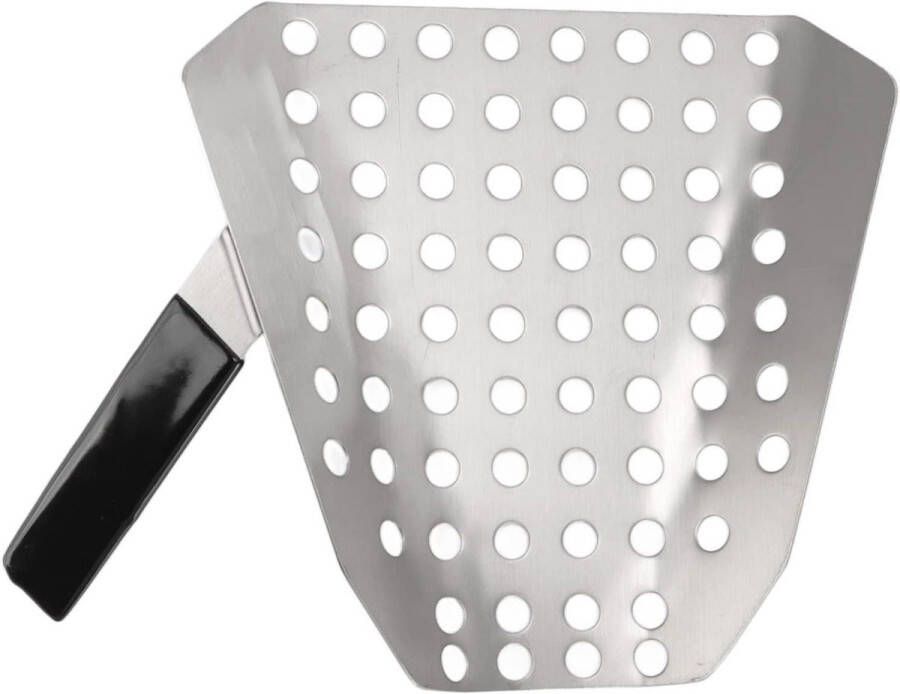 Allecto Plus Popcorn Schep Ergonomisch Roestvrij Stalen Friet Schep met Handvat en Gaten Geschikt voor Friet Snelle Vullingstool voor Zakken Dozen Bioscoopwinkel