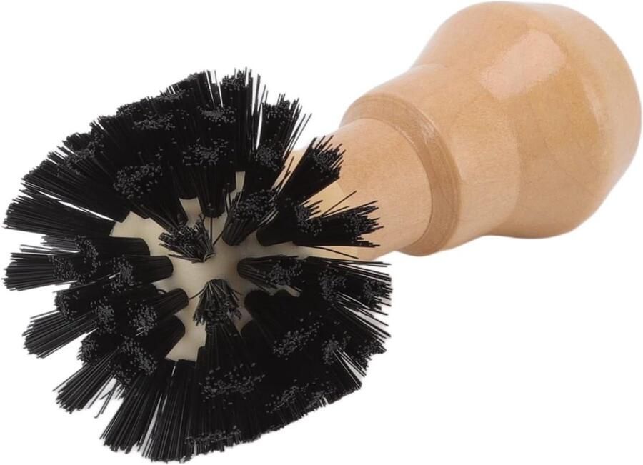 Allecto Plus Reinigingsborstel voor Portafilter 51 54 mm Espressomachine Professioneel Draagbaar Keukengerei met Houten Handvat