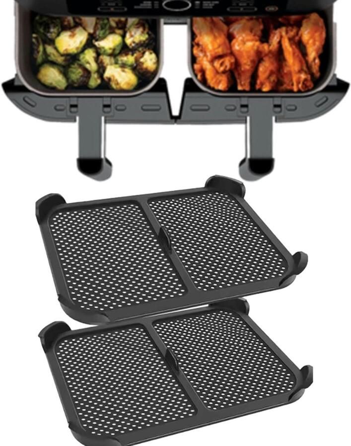 Allecto Plus Siliconen accessoires voor heteluchtfriteuse herbruikbaar 2 stuks inzetstuk luchtfriteuse accessoires