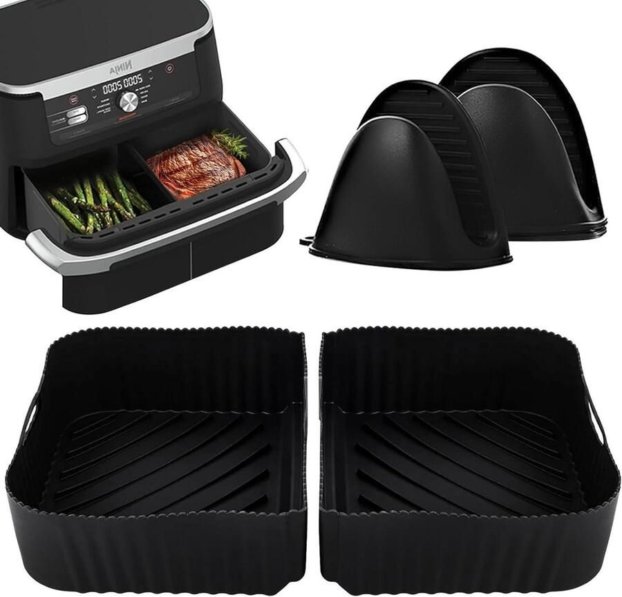 Allecto Plus Siliconen vorm voor heteluchtfriteuse accessoires Ninja AF500EU 104 liter airfryer accessoires Ninja Foodi Flexdrawer AF500DE