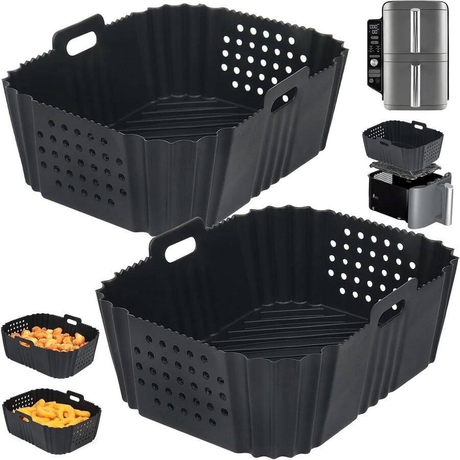 Allecto plus Siliconen vorm voor heteluchtfriteuse Double Stack XL Air Fryer accessoire voor frituurpan