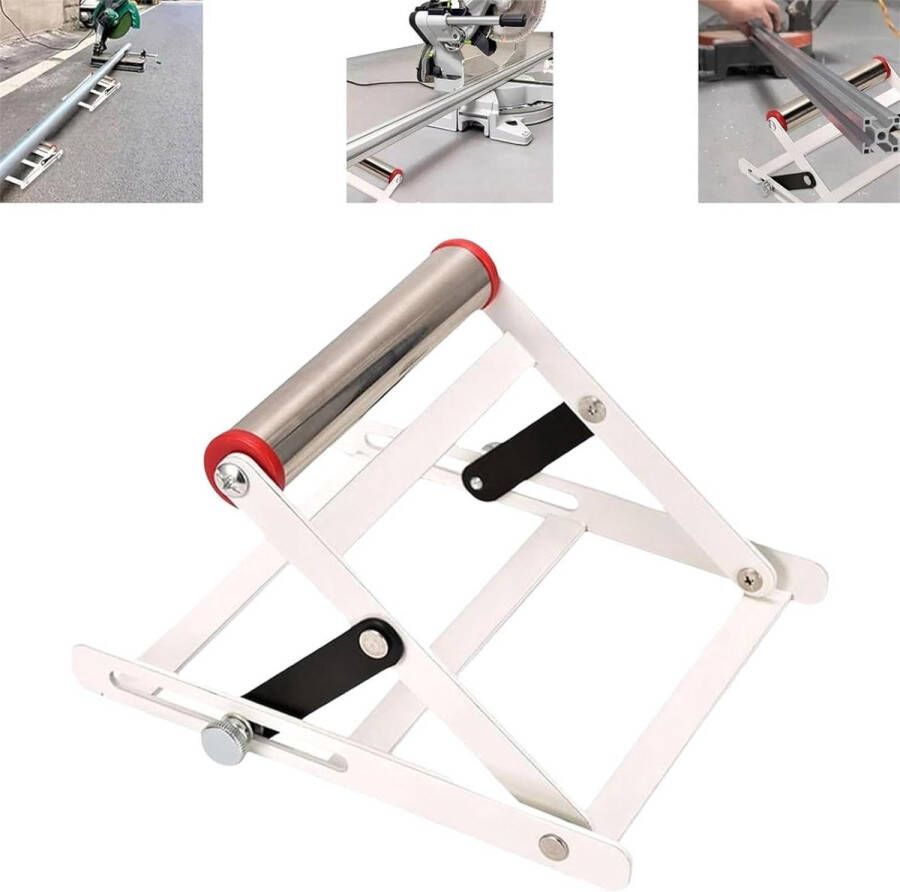 Allecto Plus Tafelzaagstandaard verstelbaar metalen steunframe voor snijmachines Ondersteuning en stabiliteit Metaal Snijmachine accessoires