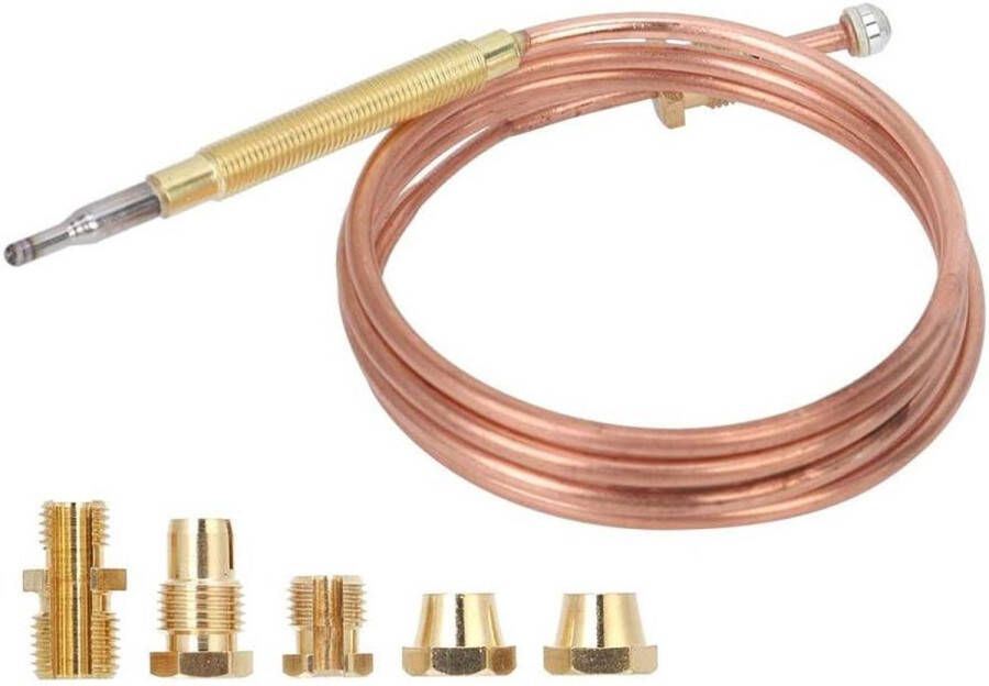 Allecto Plus Thermokoppelset voor fornuis en open haard Universeel en vervangend met adapters voor inductiekookplaat gasfornuis Verwarmingsapparaat installatie Eenvoudige vervanging