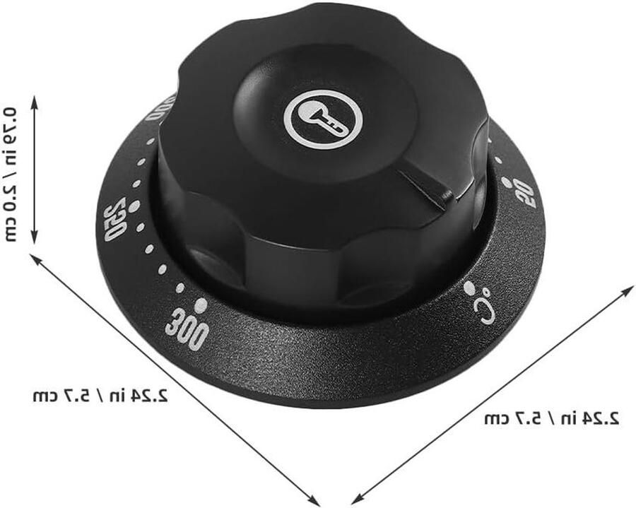 Allecto Plus Thermostaatknoppen Friteuse Vervangende Onderdelen Temperatuur Controle Thermische Knop Set van 2