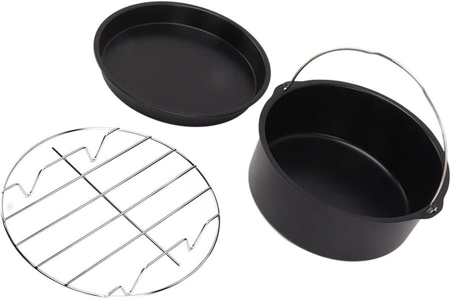 Cakevat Accessoireset voor Friteuse Roestvrij Staal Vaatwasmachinebestendig Hittebestendig Universeel 3QT (7 inch)