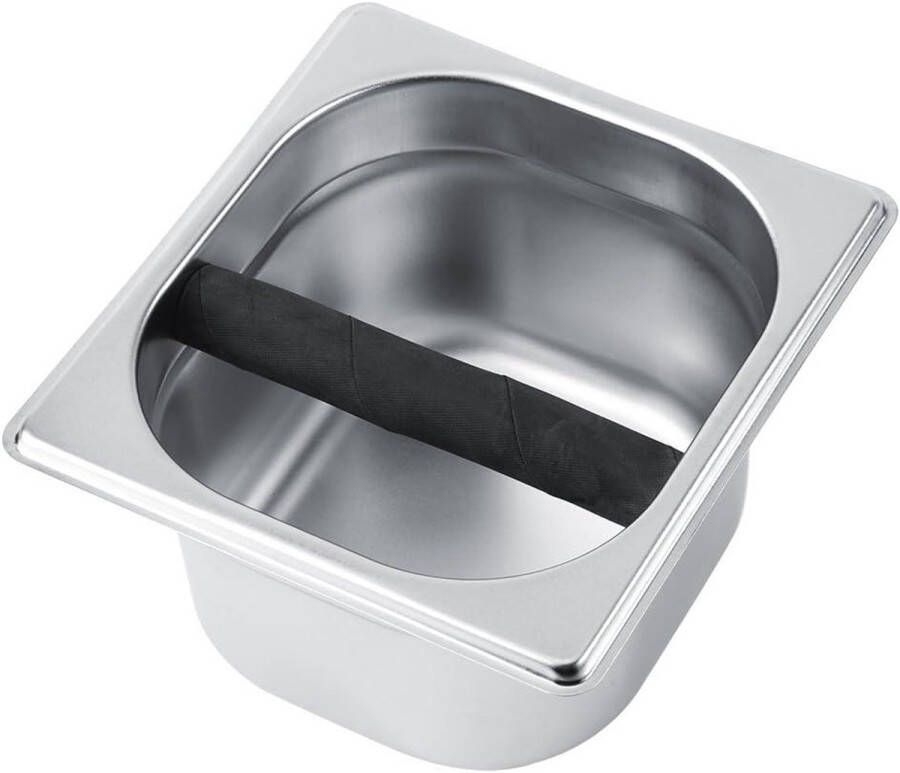 Allecto Plus Whisk Box en Knock Box van Roestvrij Staal voor Koffiemachine Accessoires met Filtergereedschap