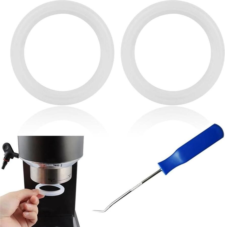 Allecto Plus Zetgroepen Koffiezetapparaat 2 Stuks Siliconen Afdichting Ø 47mm Olieafdichting Compatibel met Delonghi EC680 EC685 Reserveonderdelen Modellen