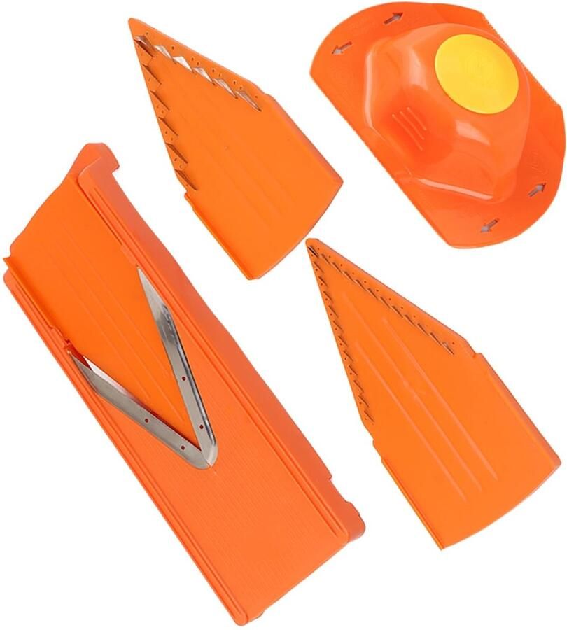 Allecto Pongnas Mandoline Snijmachine Groentesnijder Handmatige Snijmachine met V-Mes Oranje Keukengereedschap Voor Fruit en Groenten