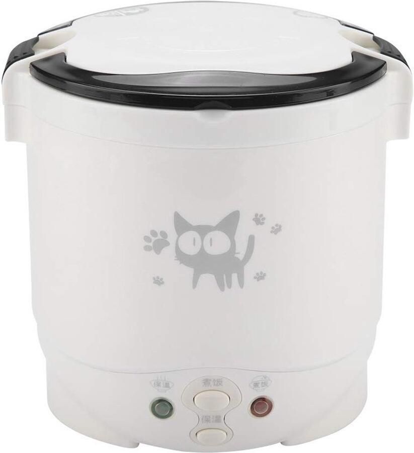 Allecto Rijstkoker Draagbaar Voedselstomer 12V 100W Wit Auto Studenten Eenpersoons Witte Boren