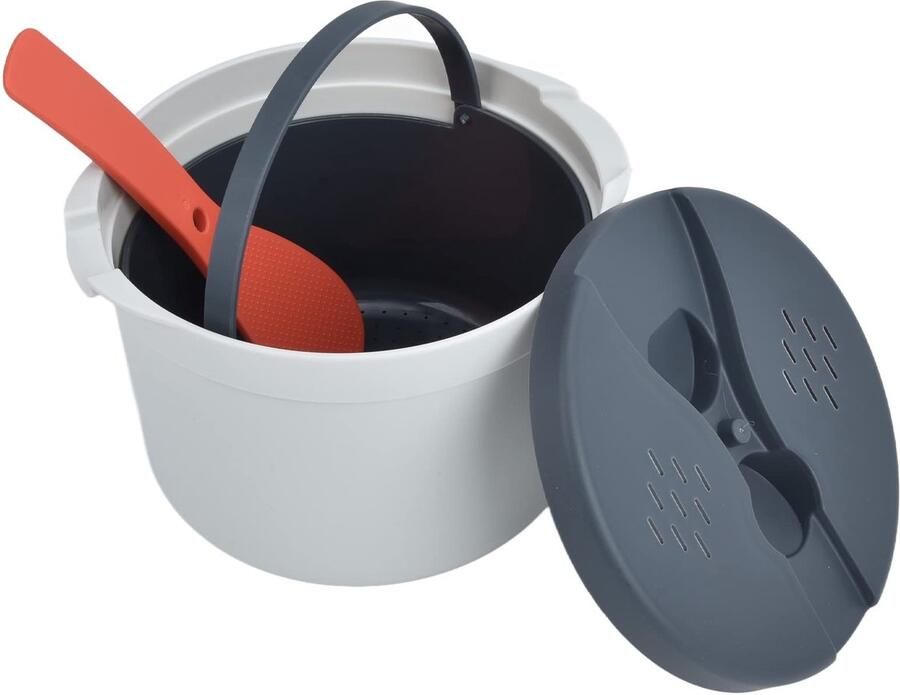 Allecto Rijstkoker Magnetron Rijstkoker 2 Liter Capaciteit Oranje Handig voor Thuis Geschikt voor Koken van Rijst