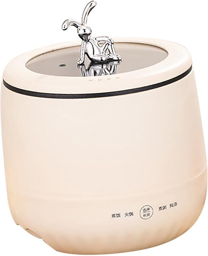 Allecto Rijstkoker Mini 1.8L Slim elektrisch met antiaanbaklaag Beige Geschikt voor 2 personen Ideaal voor soep en pap Compact ontwer