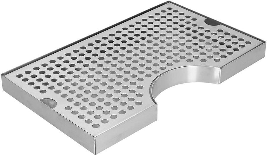 Allecto Roestvrijstalen lekbak Biervat Duurzaam en eenvoudig te reinigen Ideaal voor bar en restaurant Houdt de bar schoon Geschikt voo