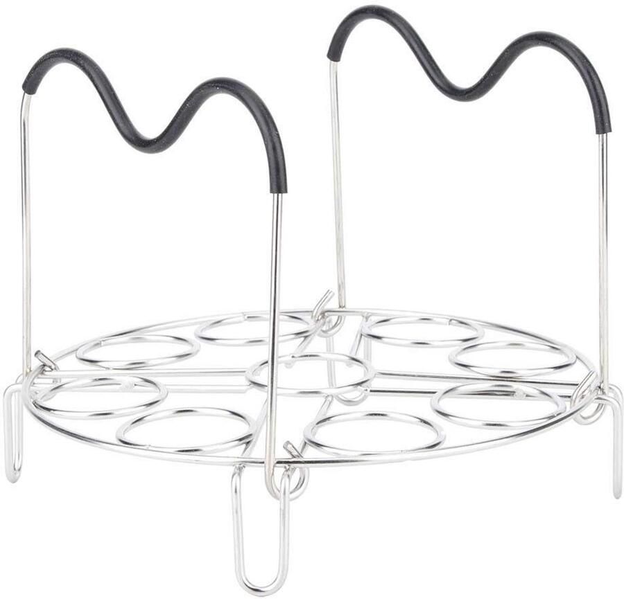 Allecto Ronde stomerrek Roestvrij staal Professioneel bakken en koelrek Eieren stomen Keuken kookgerei Geschikt voor 9 eieren