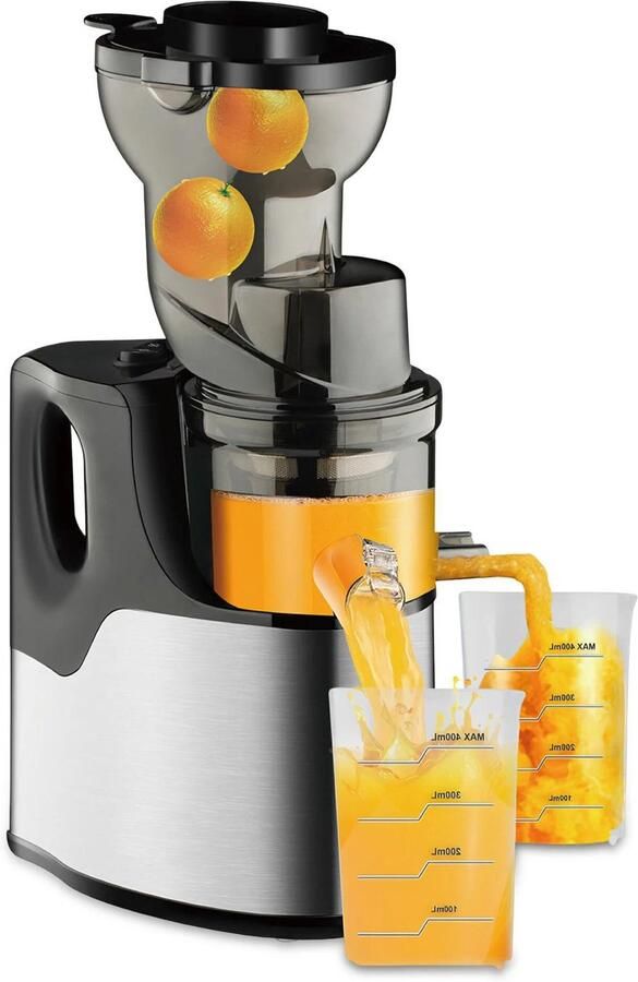 Allecto Slow Juicer sapcentrifuge Groenten Fruit 150W Professionele koude sapcentrifuge 75 mm vultrechter BPA-vrij Hoge sapopbrengst Geschikt voor AliExpress 6