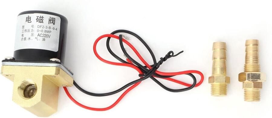 Fafeicy Allecto Solenoid valve Waterdrukregelaar Geschikt voor water en gas 0~0.8 mpa CO2 compatibel AC220V G1 8'' aansluiting Ideaal voor