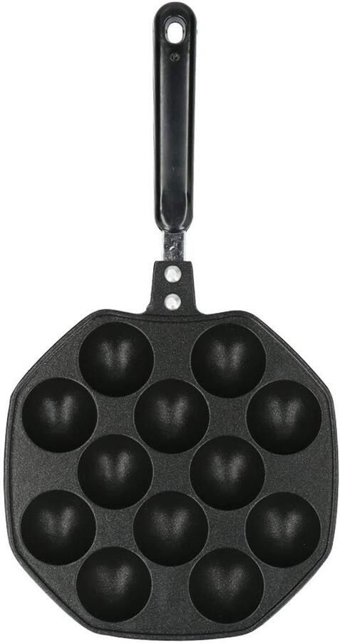 Allecto Takoyaki Pan Octopus Ball Maker Mini Baking Sheet Making Takoyaki Snacks Kitchen 12 Grids Japanese for Geschikt voor