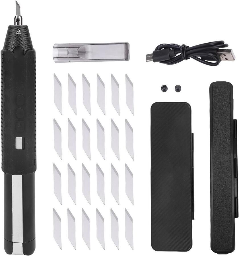 Fafeicy Allecto Ultrasone snijder Handheld draadloos LED verlichting 40KHz 3 vermogensstanden 24-delige tips Geschikt voor 3D-geprint model P