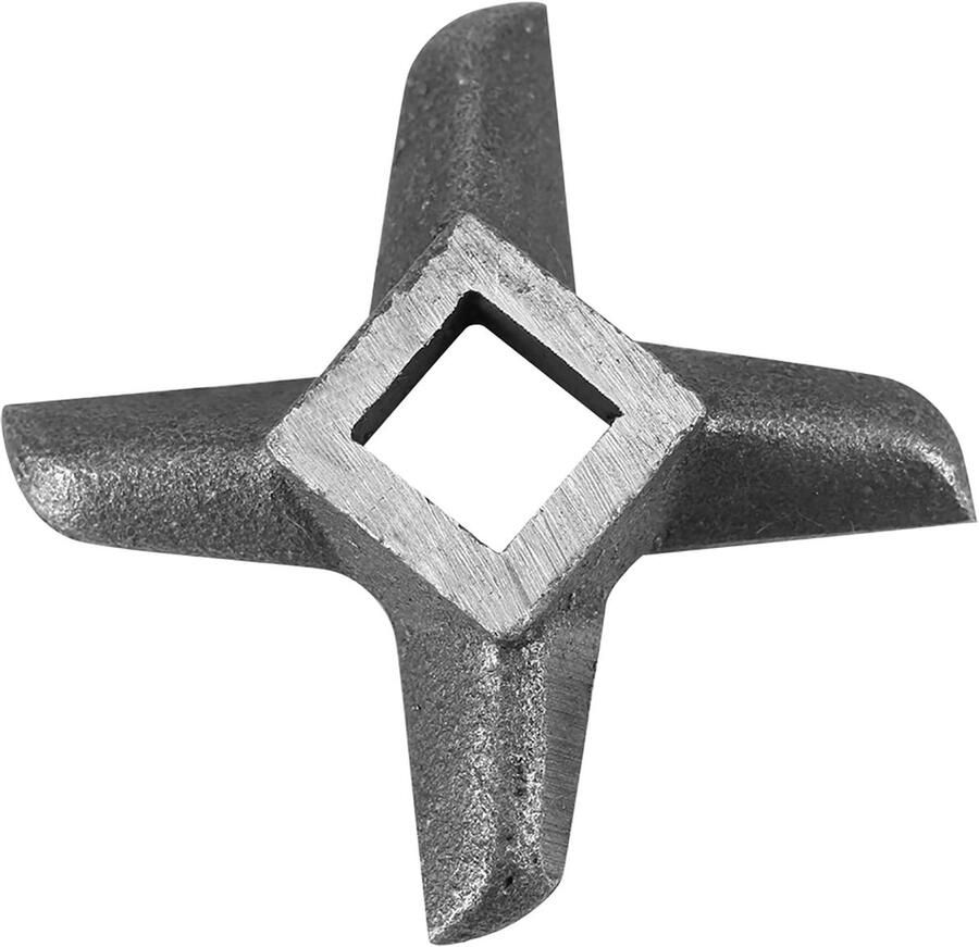 Allecto Vleesmolen Mes Professioneel Staal Nr.8 Kruisvormig Mes Geschikt voor Vleesmalen Zilver