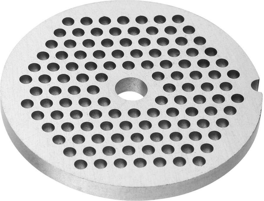Allecto Vleesmolenplaat #8 RVS Plaatmes voor Vleesmolen schijven voor Keukenmachine en Worstmaker bijlage Gatdiameter 3mm Vlee