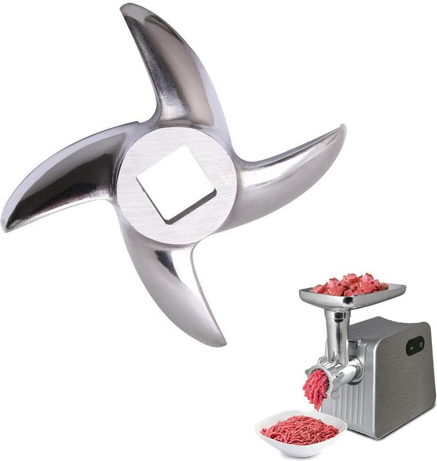 Allecto Vleesmolenschijf RVS Vleesmolenschijf Kruisvormige Schijf 12# Vervangonderdeel voor Vleesmolen Geschikt voor Vleesverwerking