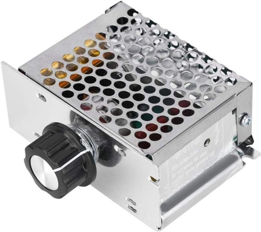 Allecto Voltage Regulator 220V Hoog vermogen 4000W Spanningregelaar Dubbele capaciteit Geschikt voor elektrische apparaten Zwart