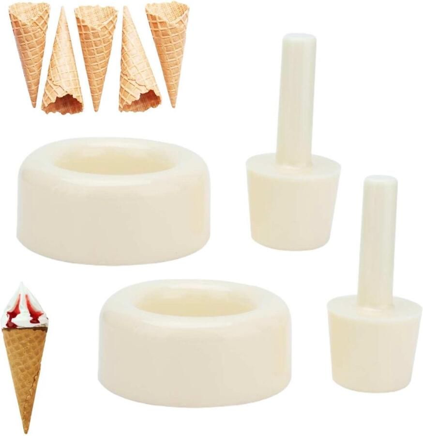 Allecto Wafelijzer Wafelvormer Ideaal voor het maken van ijs Set van 2 Bakvorm voor wafels Geschikt voor thuisgebruik Kleur of model: