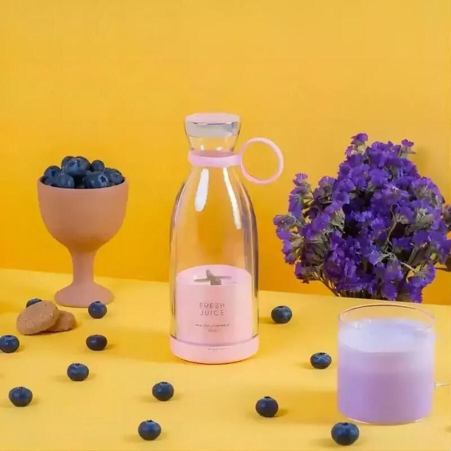 Allero Blender To Go Smoothie Maker 350 ML Mini Blender Fruit Blender Multifunctioneel Wit 6 Bladen
