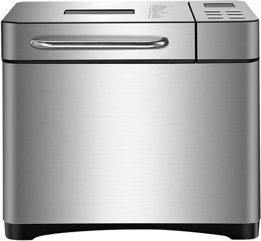 Allero Broodbakmachine Broodmachine 19-in-1 automatische broodbakmachine RVS 650W LCD Display Antiaanbaklaag