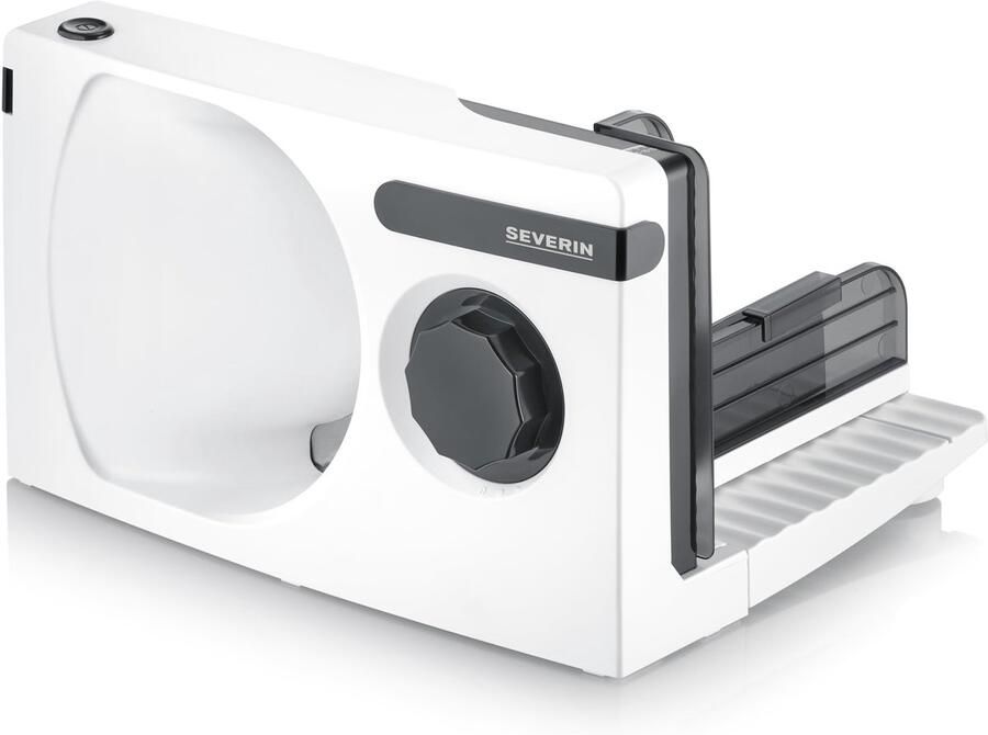 Allessnijder elektrisch verstelbare snijdikte broodsnijmachine compact keukenapparaat RVS mes 0-15 mm wit zwart