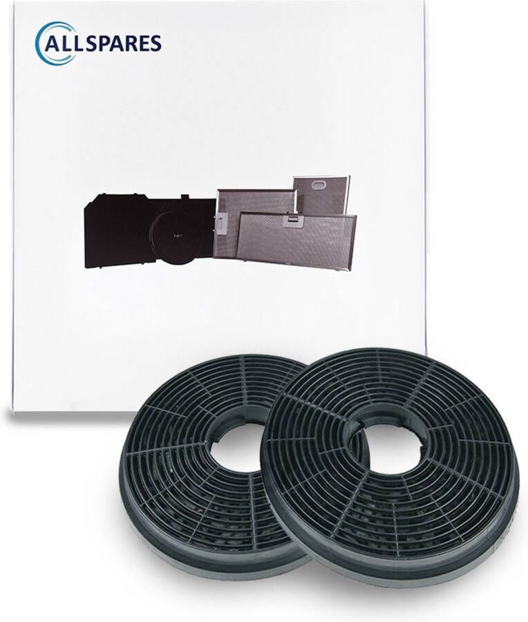 AllSpares Koolstoffilter (2 St.) voor afzuigkappen geschikt voor Bomann KF563 (Ø106mm)