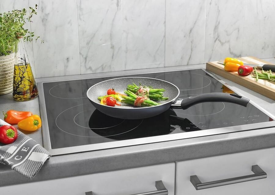 Aluminium Antiaanbakpan met Thermopoint – 24 cm Geschikt voor Inductie Zacht Koken - Foto 2