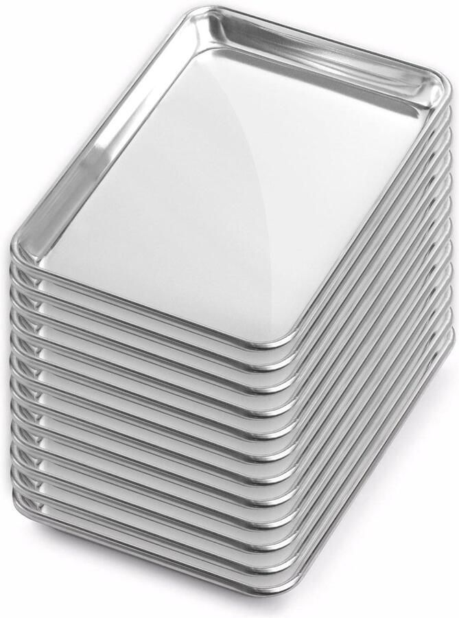 Aluminium Bakplaat Koekjesblad Bakplaat Bakken Thuis Commerciële Kwaliteit 9.5 x 13 Inch Zilver