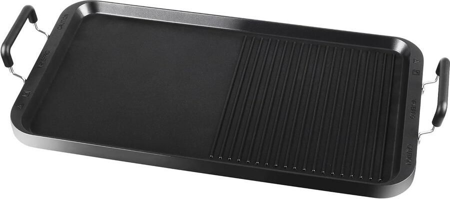 Aluminium Bakplaat met 2 Branders en Deksel Non-Stick voor Gasgrill