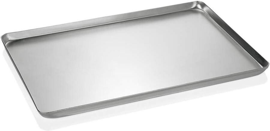 Aluminium bakplaat tentplaat gebeitst met omgeslagen rand 48x32x2 cm
