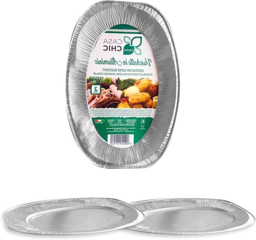 Aluminium Bakvorm Dienbladen Koken en Serveren Hittebestendig 35x24cm Aluminiumkleurig