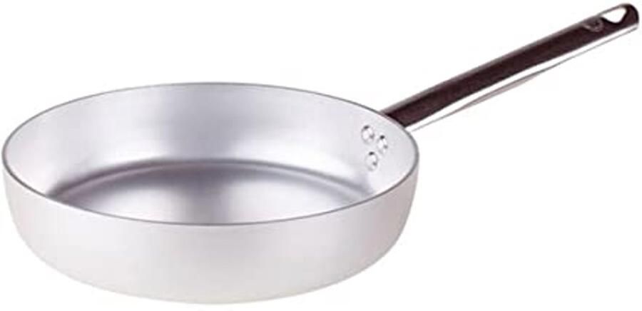 Aluminium Braadpan 28 cm met Rvs Handgreep Geschikt voor Gasfornuizen