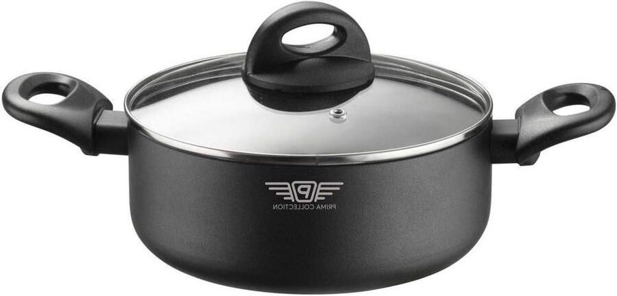 Aluminium Braadpan Casserole Koekenpan Koken en Bakken Xylan Anti-aanbaklaag 20 cm Grijs