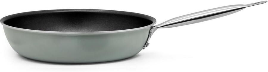 Aluminium Braadpan Horeca Pan Professioneel Koken Teflon Horeca Coating Ø 40 cm Zilver Zwart