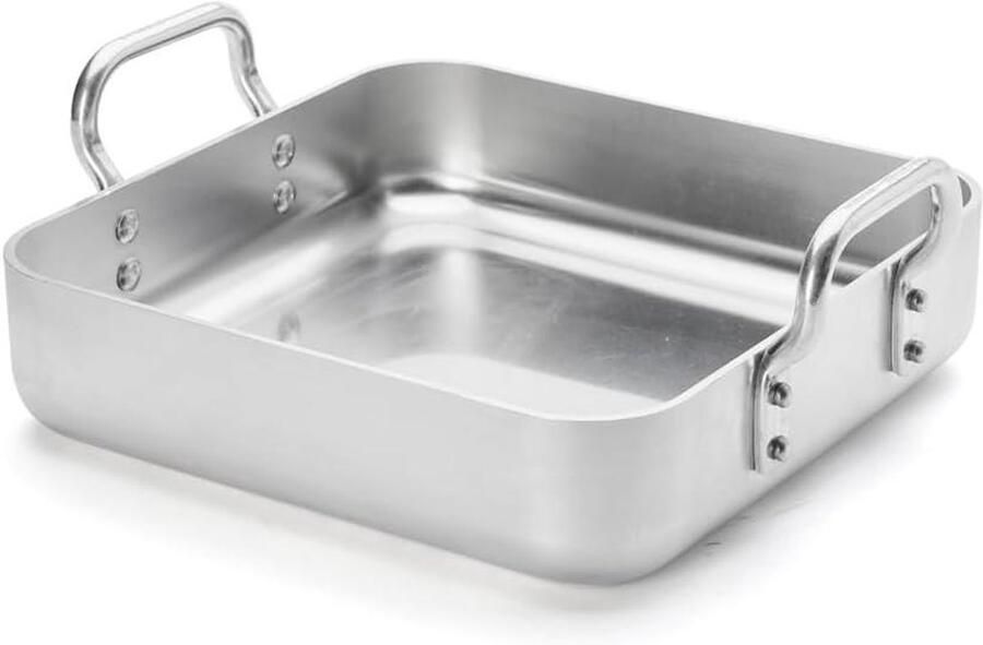 Aluminium Braadpan Koekenpan Aluminium Vlees Bruinen Harde Keramische Basis 30 cm Diameter Zilver