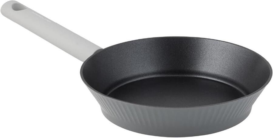 Aluminium Braadpan Koekenpan Koop Pannenkoeken Bakken Gestreepte Structuur 20 cm Donkergrijs